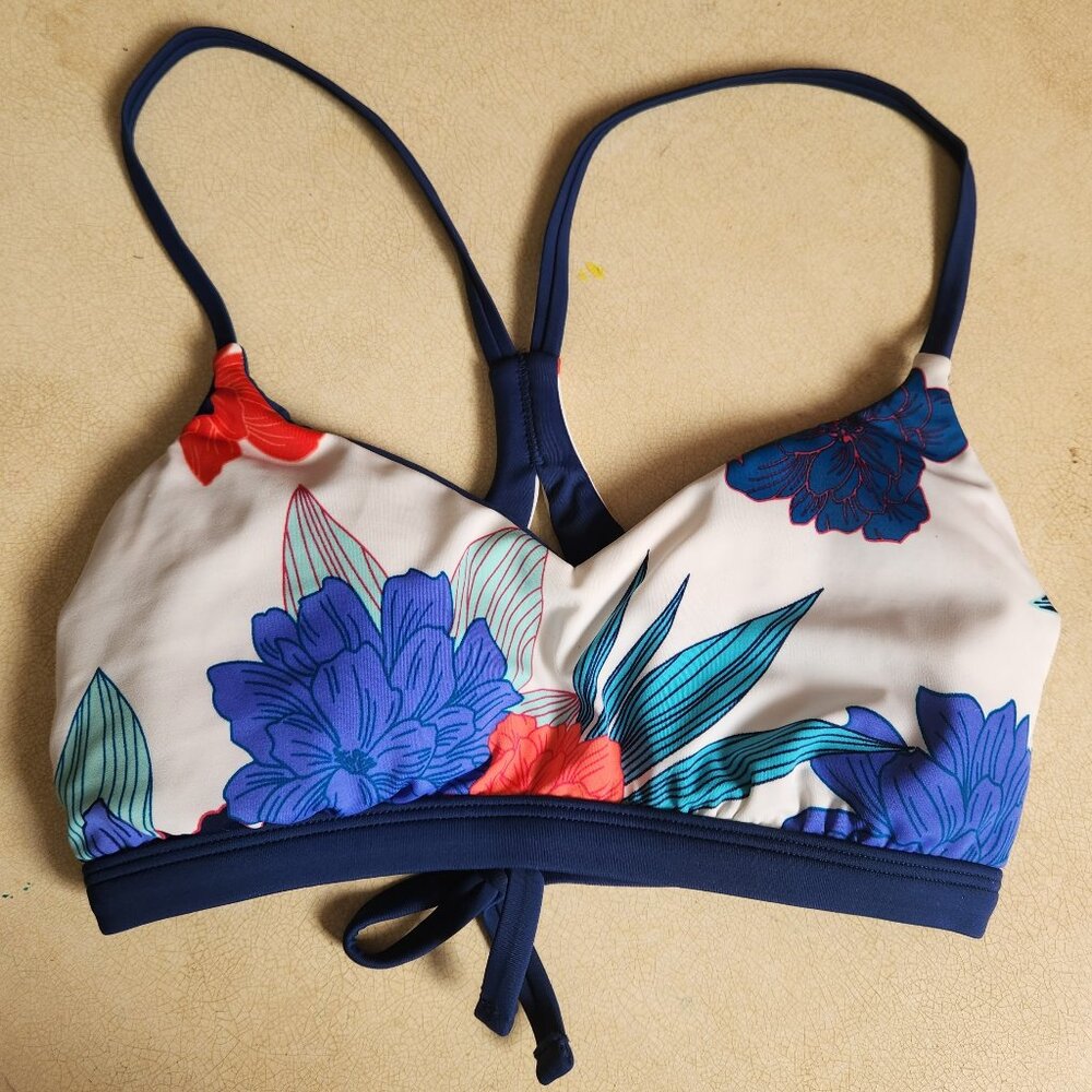 Avia Reversible Bikini Swim Top With Tie Strap